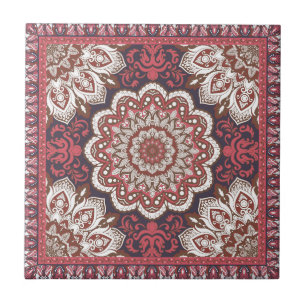 Azulejo Patrón islámico Tones rosados Tejidos cerámicos