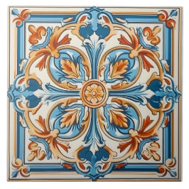 Azulejo Patrón italiano mediterráneo vintage