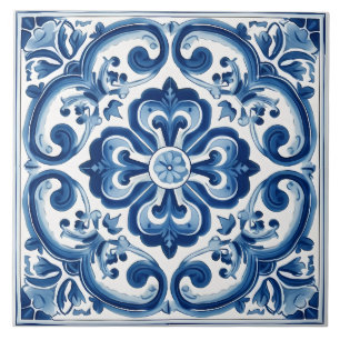 Azulejo Patrón italiano mediterráneo vintage