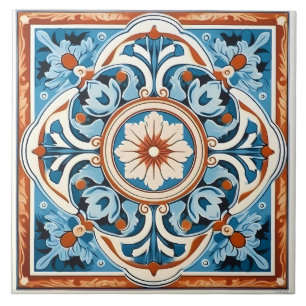 Azulejo Patrón italiano mediterráneo vintage