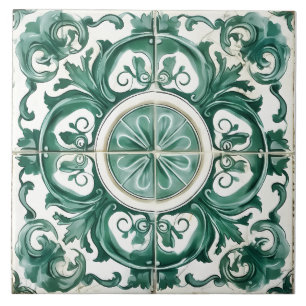 Azulejo Patrón italiano mediterráneo vintage