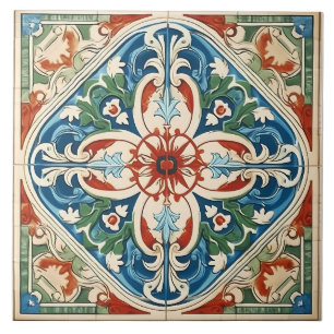 Azulejo Patrón italiano mediterráneo vintage