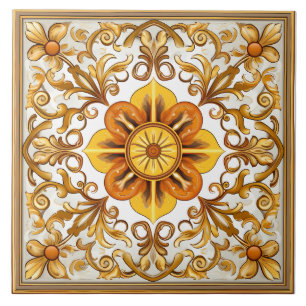 Azulejo Patrón italiano mediterráneo vintage
