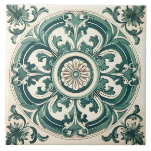 Azulejo Patrón italiano mediterráneo vintage