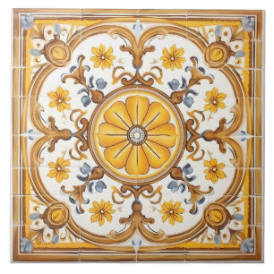 Azulejo Patrón italiano mediterráneo vintage