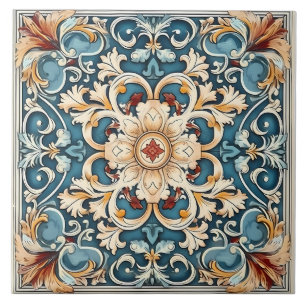 Azulejo Patrón italiano mediterráneo vintage