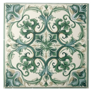 Azulejo Patrón italiano mediterráneo vintage