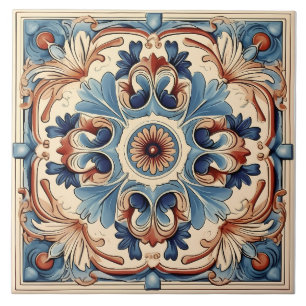 Azulejo Patrón italiano mediterráneo vintage