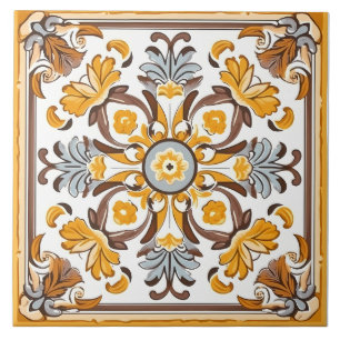 Azulejo Patrón italiano mediterráneo vintage
