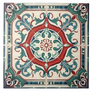 Azulejo Patrón italiano mediterráneo vintage
