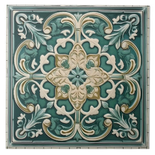 Azulejo Patrón italiano mediterráneo vintage