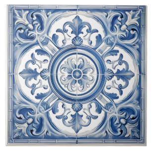 Azulejo Patrón italiano mediterráneo vintage