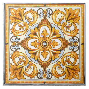 Azulejo Patrón italiano mediterráneo vintage