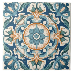 Azulejo Patrón italiano mediterráneo vintage