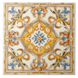 Azulejo Patrón italiano mediterráneo vintage