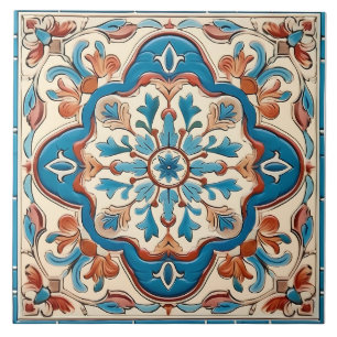 Azulejo Patrón italiano mediterráneo vintage