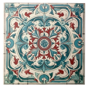 Azulejo Patrón italiano mediterráneo vintage