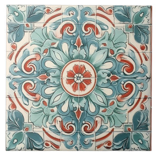Azulejo Patrón italiano mediterráneo vintage