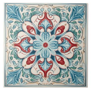 Azulejo Patrón italiano mediterráneo vintage