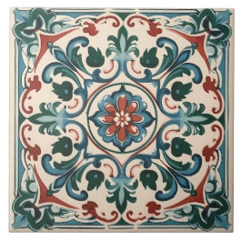 Azulejo Patrón italiano mediterráneo vintage