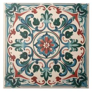 Azulejo Patrón italiano mediterráneo vintage