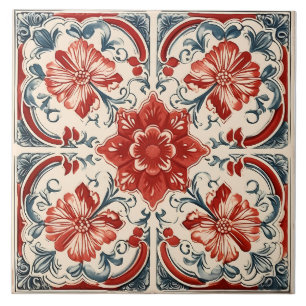 Azulejo Patrón italiano mediterráneo vintage