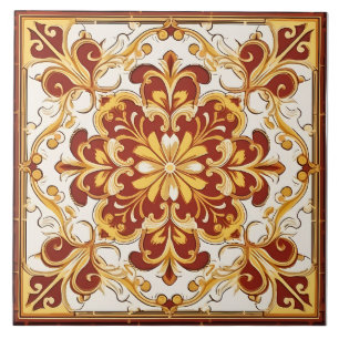 Azulejo Patrón italiano mediterráneo vintage
