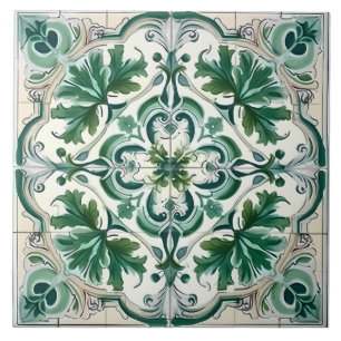 Azulejo Patrón italiano mediterráneo vintage