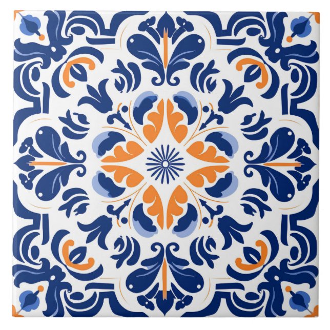 Azulejo Patrón lindo de estilo español (Frente)