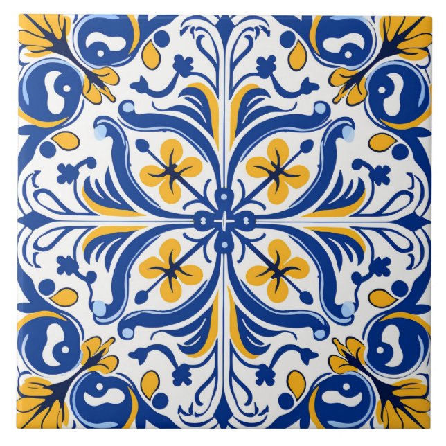Azulejo Patrón lindo de estilo español (Frente)