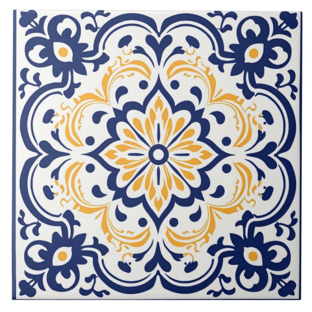 Azulejo Patrón lindo de estilo español (Frente)
