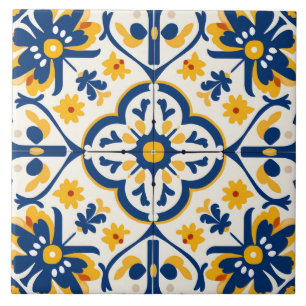 Azulejo Patrón lindo de estilo español