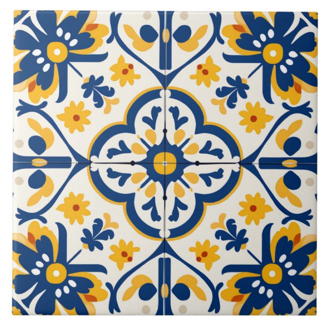 Azulejo Patrón lindo de estilo español (Frente)