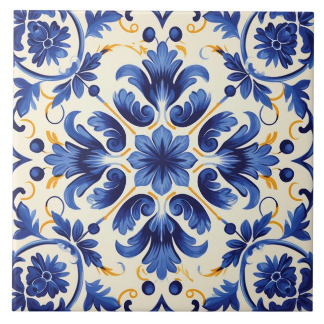 Azulejo Patrón lindo de estilo portugués (Frente)