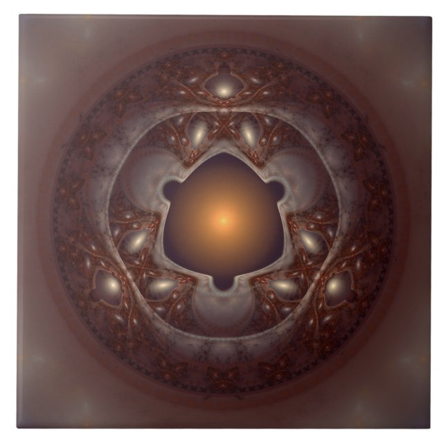 Azulejo Patrón mágico místico gloso fractal (Frente)