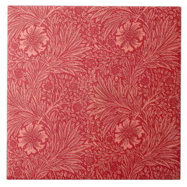 Azulejo Patrón Marigold Rojo de William Morris