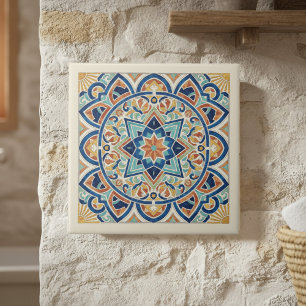 Azulejo Patrón mediterráneo colorido Pat#1 ID1195