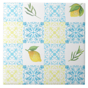 Azulejo Patrón Mediterráneo de Limón Italiano
