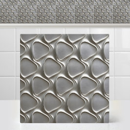 Azulejo Patrón metálico retro entrelazado de titanio cepil