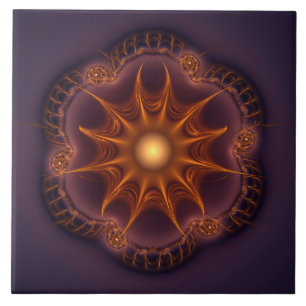 Azulejo Patrón místico del hada fractal mágico