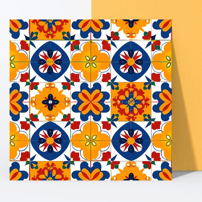 Azulejo Patrón moderno Colorido portugués mexicano (Subido por el creador)