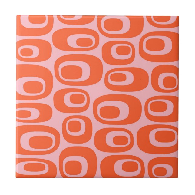 Azulejo Patrón moderno de burbujas atómicas de mediados de (Frente)