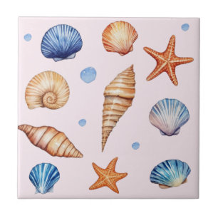 Azulejo Patrón moderno de castillos costeros Atesoro Océan