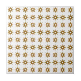 Azulejo Patrón moderno de estrella de oro pequeño de media