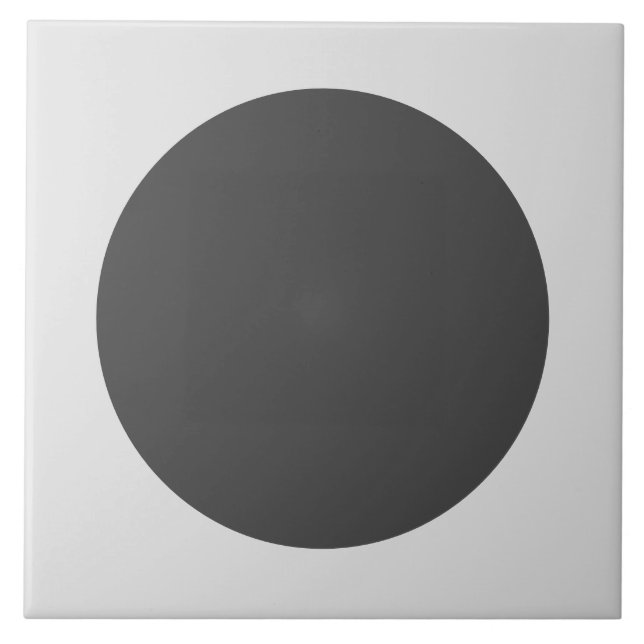 Azulejo Patrón moderno de puntos de la Polka blanca y negr (Frente)