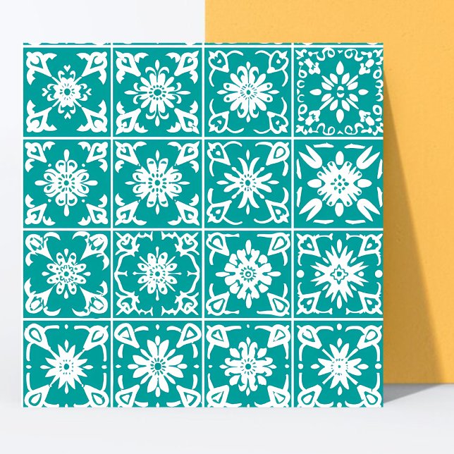 Azulejo Patrón moderno Mediterráneo blanco y azul (Subido por el creador)