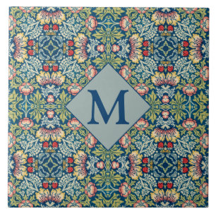 Azulejo Patrón Monogramado Geométrico William Morris