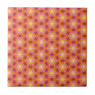 Azulejo Patrón Naranja y rosa