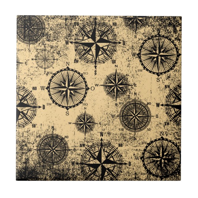 Azulejo Patrón naumático vintage (Frente)