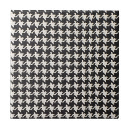 Azulejo Patrón negro blanco de dientes de perro